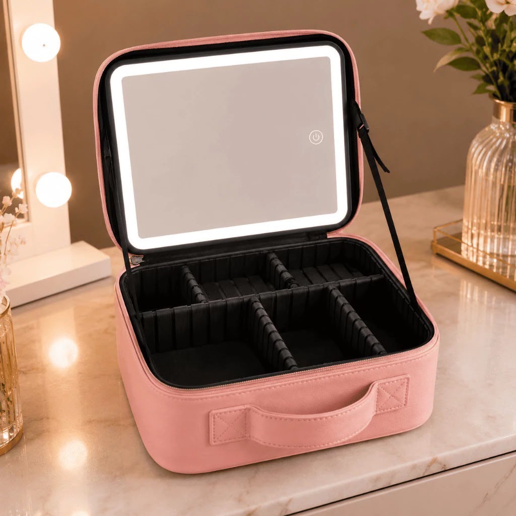 Cosmetiquera Con Espejo Led