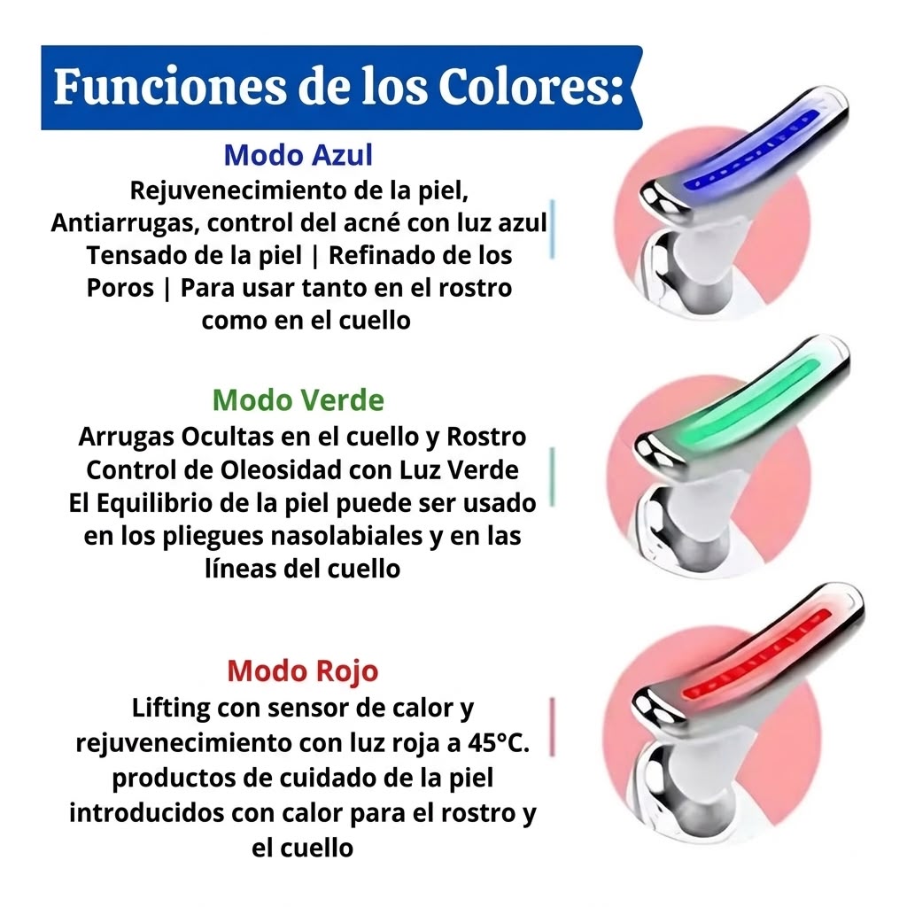 Masajeador Facial Reafirmante Con Led