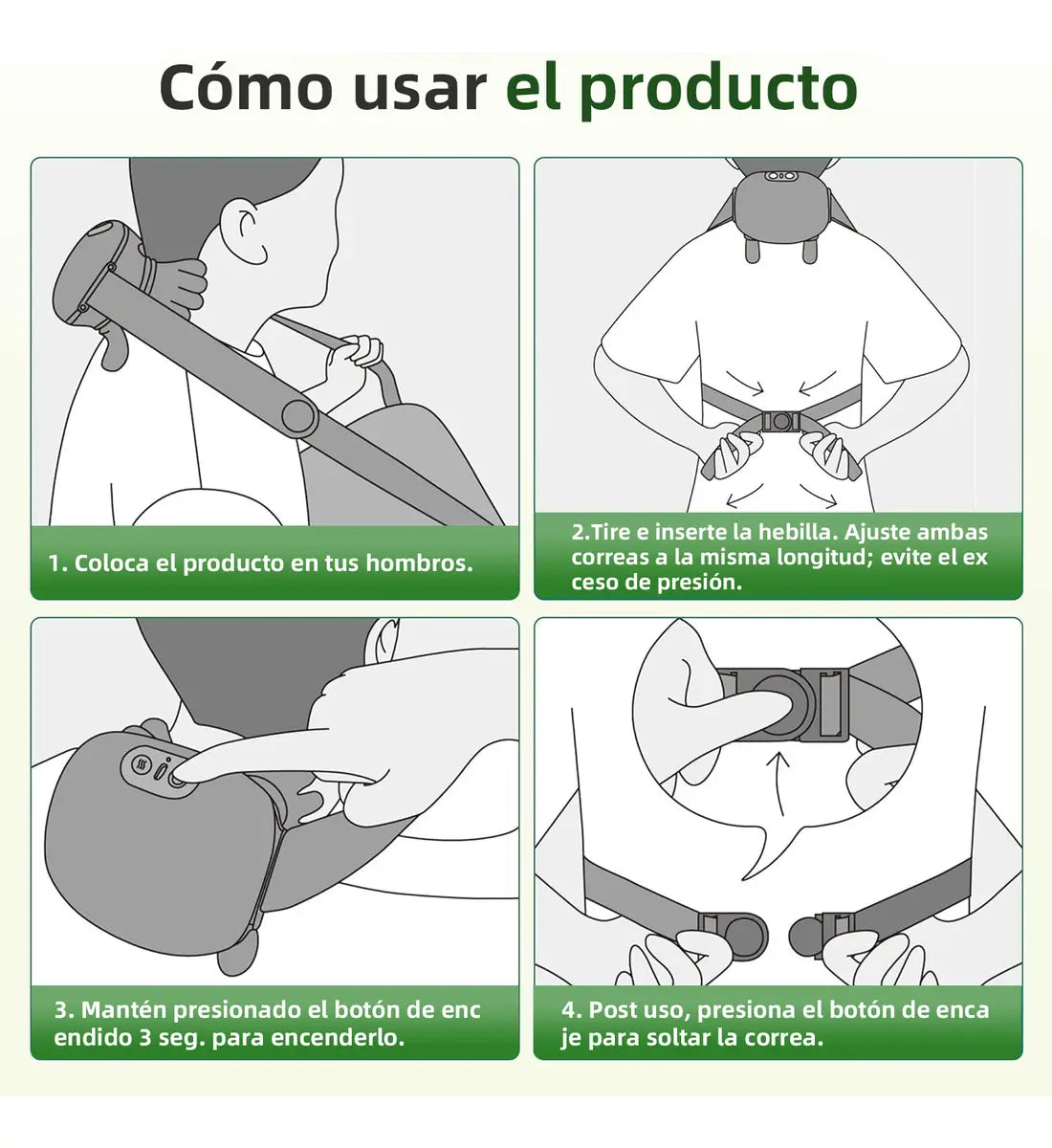 Masajeador Cervical Biónico 4D Calor